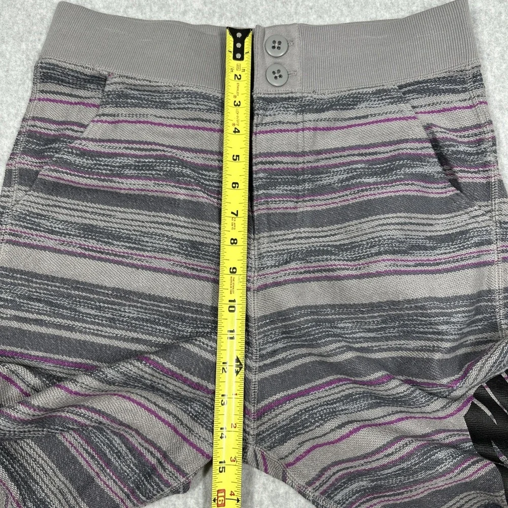 Nike FC Shorts Men's Small Grey Purple Striped Athletic Drawstring French Terry